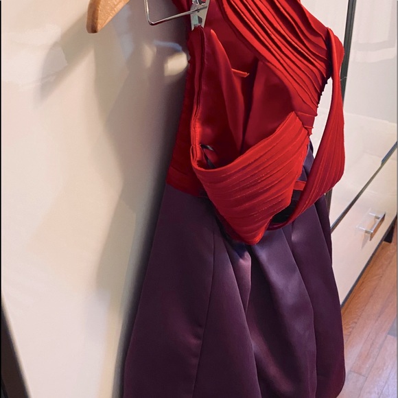 Festive Red & Purple A.B.S Dress For Holiday Cards - Picture 13 of 16